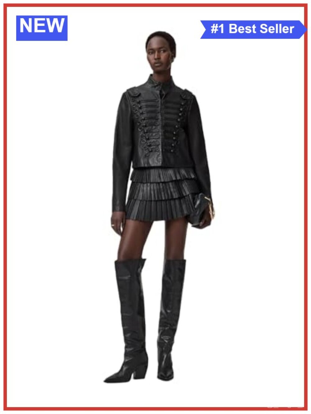 Leather Jacket Button Closure Long Sleeve Trench Coat
